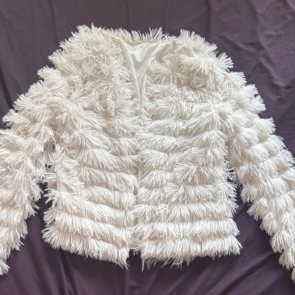 Lightweight White Fringe Women's Jacket
